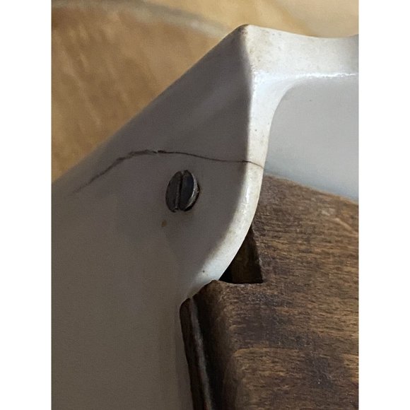 Ditmar Urbach Floral White Porcelain Salt Box Czechoslovakia Wood Lid - Picture 7 of 12